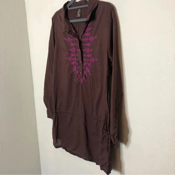 Prana Brown and Pink Dress Size Medium - Picture 2 of 6